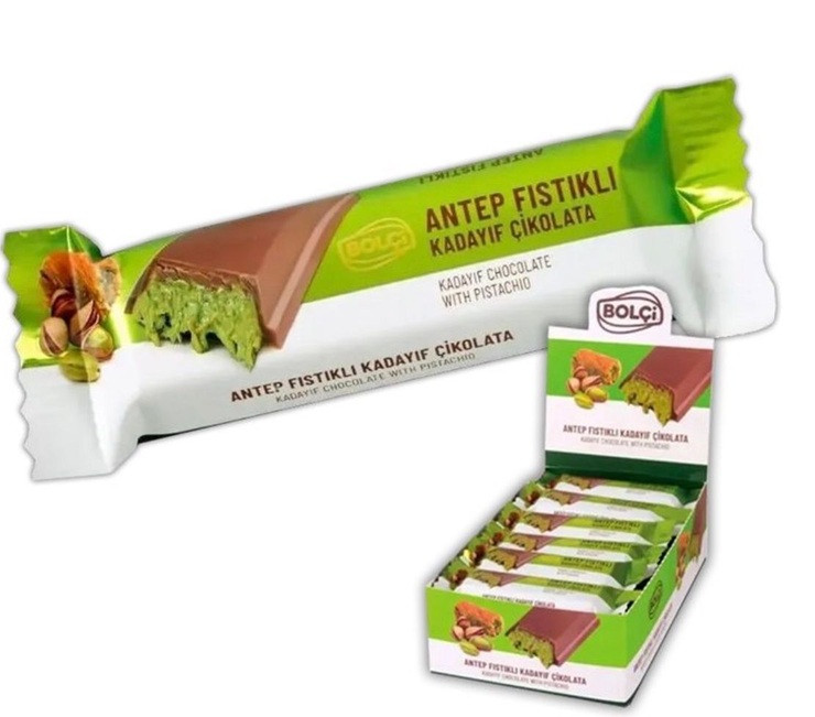 Дубайський Шоколад з фісташками Bolci Dubai Chocolate 30 г Туреччина (24 шт./1 уп)