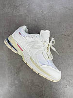 Білі шкіряні демісезонні чоловічі кросівки New Balance 2002R Protection Pack Sea Salt кроси Нью Беланс 2002Р