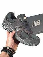 Сірі замшеві демісезонні чоловічі кросівки New Balance 2002R Protection Pack Phantom кроси Нью Беланс 2002Р