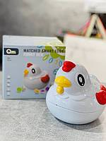 Гра M11D-E-F курочка, яйце-пазли 12шт., 3 види, в коробці, 18-15,5-16 см., фото 2