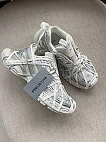 Білі шкіряні жіночі кросівки Balenciaga 3XL Демісезонні кросівки Баленсіага на платформі