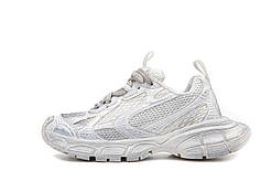 Білі шкіряні жіночі кросівки Balenciaga 3XL Демісезонні кросівки Баленсіага на платформі