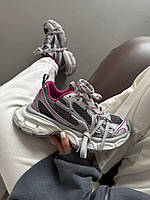 Сірі шкіряні жіночі кросівки Balenciaga 3XL Sneaker Демісезонні кросівки Баленсіага на платформі