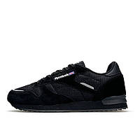 Чорні замшеві демісезонні чоловічі кросівки Reebok Classic New Black кросівки Рібок класік весняні