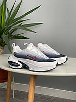 Голубі шкіряні чоловічі кросівки Nike Air Max Portal USA White Midnight-Navy Bright-Crimson Демісезонні Найк Аір Макс Портал