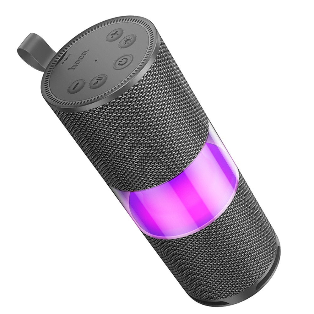 Портативна Bluetooth-колонка Hoco HC29 з LED-підсвіткою gray