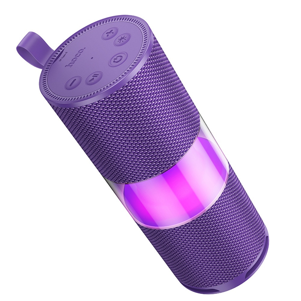 Портативна Bluetooth-колонка Hoco HC29 з LED-підсвіткою purple