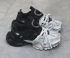 Чорно-білі демісезонні текстильні жіночі кросівки Adidas Vento XLG Deluxe Адідас Венто шкіра сітка