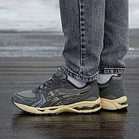 Сірі текстильні чоловічі кросівки Asics Kayano 14 Suede Grafit Демісезонні Асікс Гель Каяно