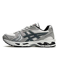 Сірі замшеві чоловічі кросівки Asics Kayano 14 Grey Beige Демісезонні Асікс Гель Каяно