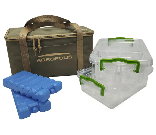 Сумка холодильник з двома акумуляторами холоду та двома контейнерами для їжі, фото 1