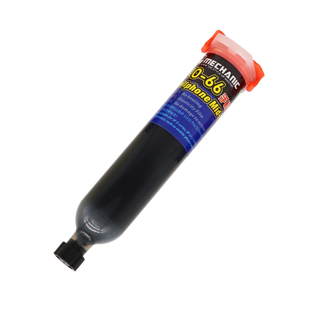 Клей поліуретановий Mechanic KO-66, чорний, 30ml, у шприці, швидковисихний