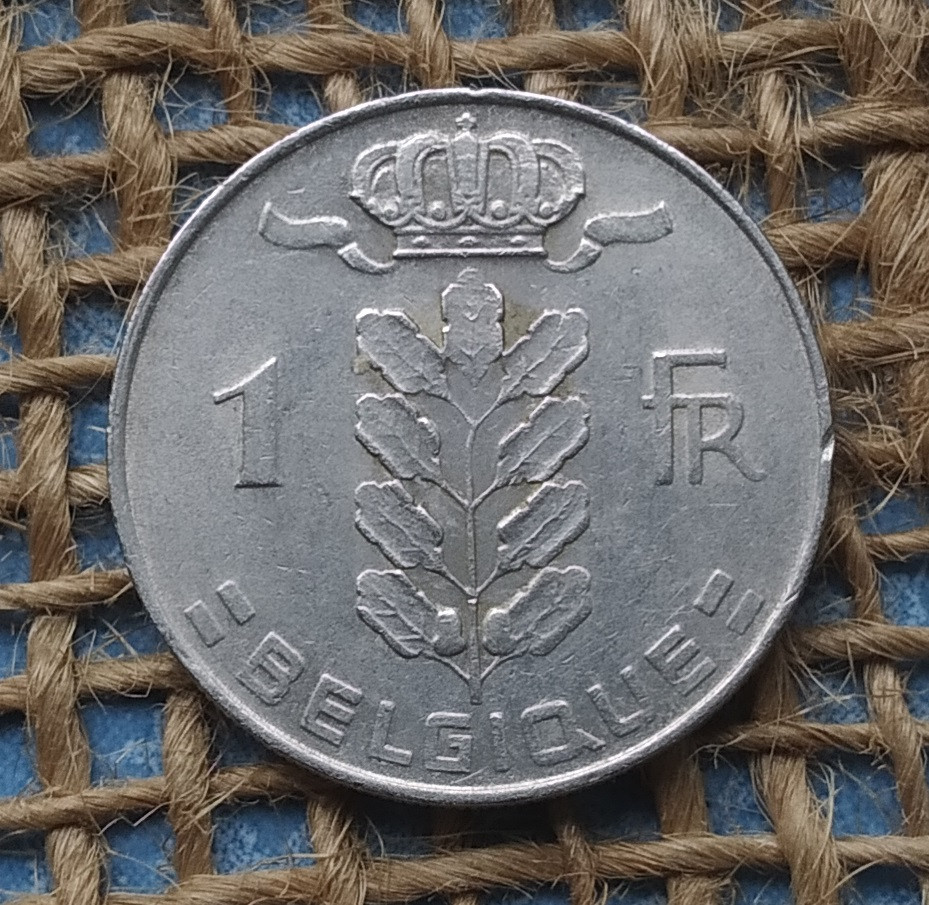 1 франк 1975 року. Бельгiя