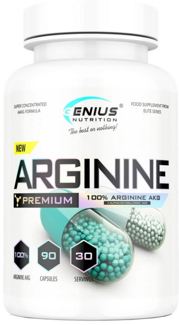 Аргінін альфа-кетоглютарат Genius Nutrition Arginine 90 caps