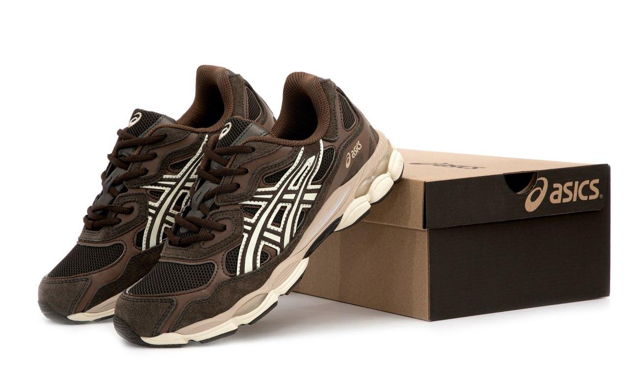 Кросівки чоловічі коричневіAsics Gel-NYC Brown Beige (19571)