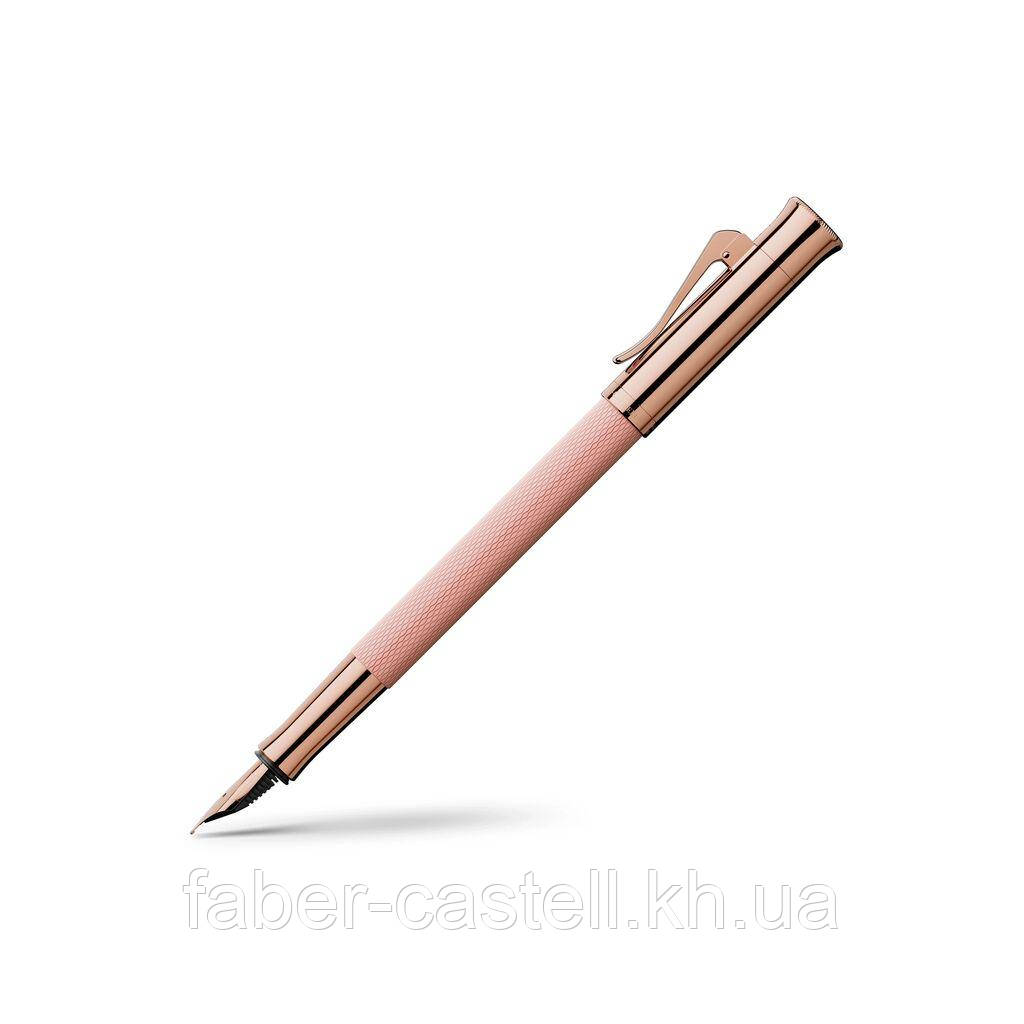 Ручка перова Graf von Faber-Castell Fountain pen Guilloche з колекції Guilloche Rose Blush, перо F, 145331