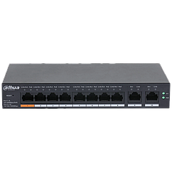 8-портовий керований PoE комутатор DH-CS4010-8ET-60 з 8 портами POE 100 Мбіт + 2 порти UP-Link 1000 Мбіт,