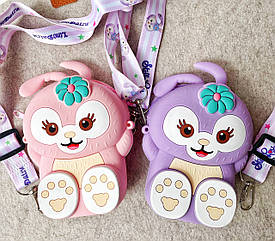 Сумка-гаманець гумова 14*10 см 6 шт/уп ЗАЯЦЬ