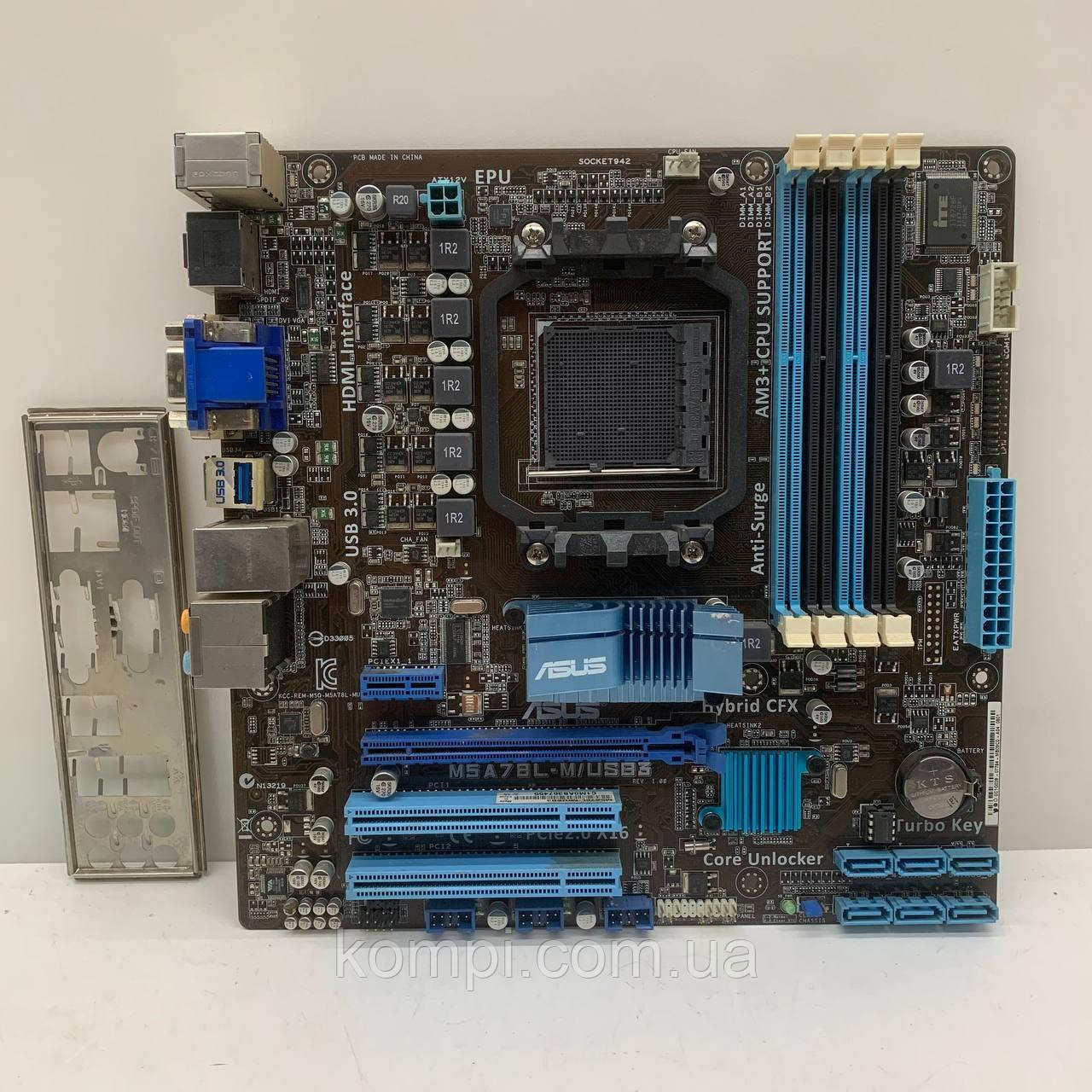 Материнська плата sAM3+ ASUS M5A78L-M/USB3 (DDR3,AMD FX,б/у)