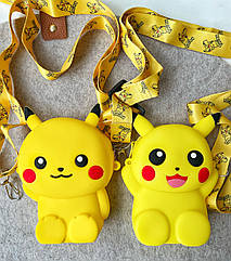 Сумка-гаманець гумова 14*10 см 6 шт/уп ПІКАЧУ