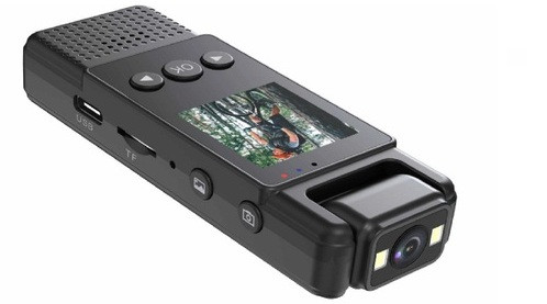 Нагрудная HD боди-камера L12 WiFi p2p поворотная камера акумулятор 1200мАч клипса, магнит, фото 1