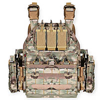 Тактическая плитоноска 14 подсумков с быстрым сбросом Cordura 1000D мультикам Бронежилет для ЗСУ