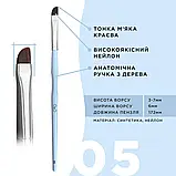 Пензлик OkO lash&brow скошений #5, фото 4