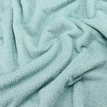 Двостороння махрова тканина, пастельно бірюзового кольору № ММ-32, фото 5