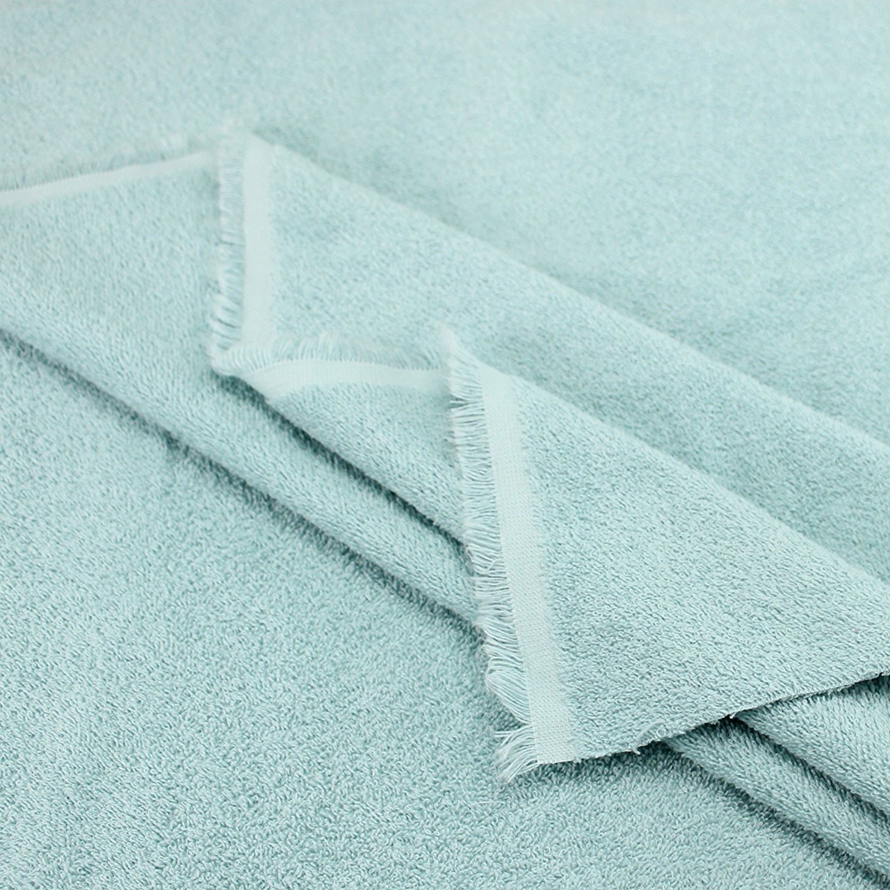Двостороння махрова тканина, пастельно бірюзового кольору № ММ-32, фото 1