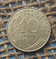 10 сантимiв 1987 року францiя