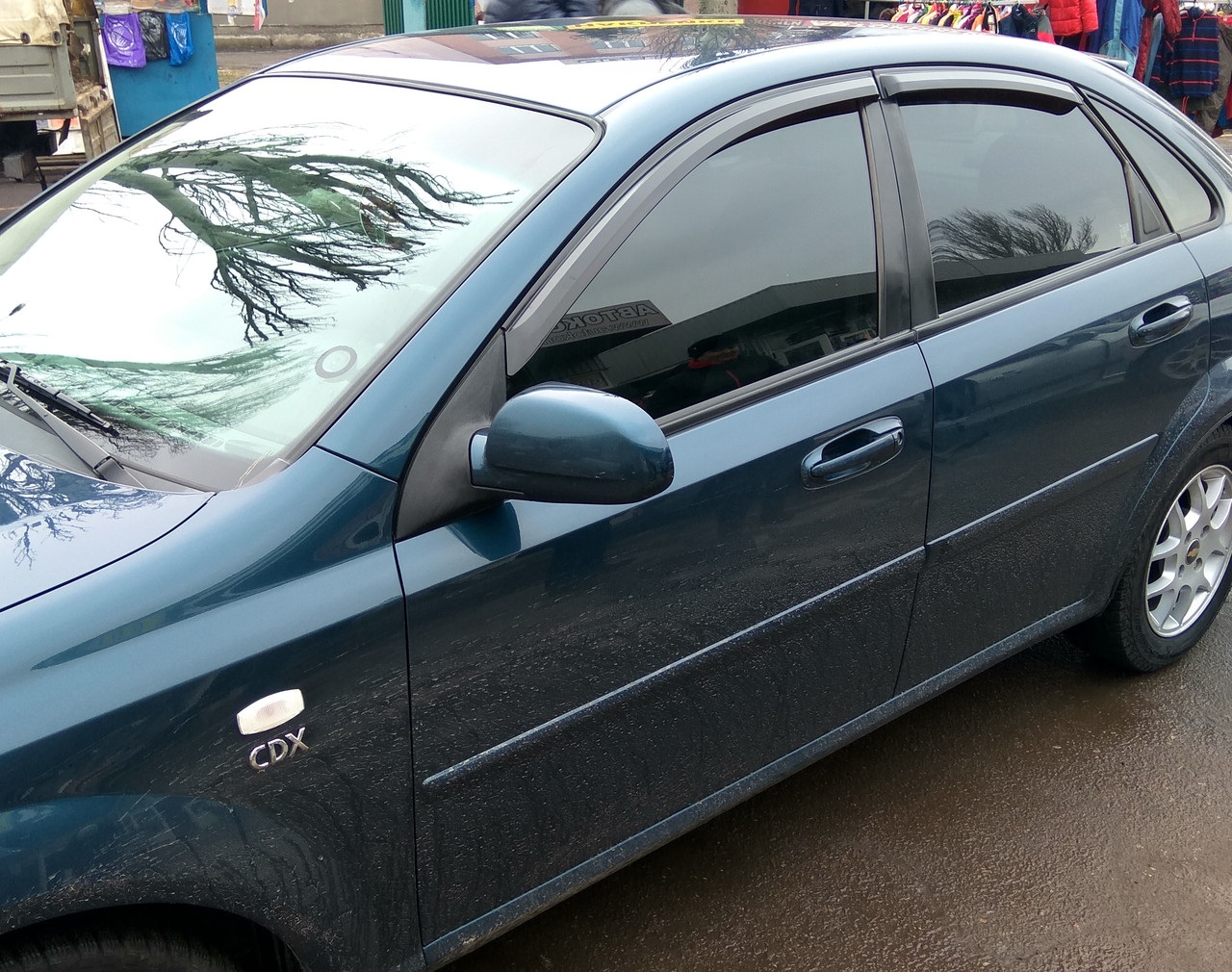 Вітровики, дефлектори вікон Chevrolet Lacetti Лачетти Седан 2002-2013 (AutoClover)