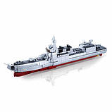 Конструктор M38-B0700 SLUBAN тип 055 Ескадрений міноносець вертоліт маштаб 1:450 деталей 618 штук, фото 2