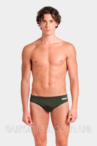 Плавки-сліпи Arena TEAM SWIM BRIEFS SOLID оливковий Чоловіки 100, фото 1