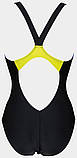 Купальник закритий для Жінкиок Arena THREEFOLD V BACK ONE PIECE R чорний, жовтий, блакитний Жінки 36, фото 4
