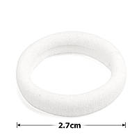 Резинка для волосся 2.7 см. Біла мікрофібра (за 1 шт), 14446
