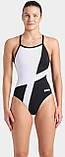 Купальник закритий для Жінкиок Arena DIAMOND SWIMSUIT LIGHTDROP BAC чорний, білий Жінки 38, фото 6