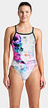 Купальник закритий для Жінкиок Arena AIRBRUSH SWIMSUIT CHALLENGE BA білий, чорний, мультикольор Жінки 36, фото 5