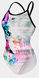 Купальник закритий для Жінкиок Arena AIRBRUSH SWIMSUIT CHALLENGE BA білий, чорний, мультикольор Жінки 36, фото 2