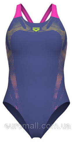Купальник закритий для Жінкиок Arena SPIDER WEB SWIMSUIT V BACK рожевий Жінки 40, фото 1