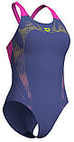 Купальник закритий для Жінкиок Arena SPIDER WEB SWIMSUIT V BACK рожевий Жінки 40, фото 3