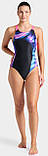 Купальник закритий для Жінкиок Arena DREAMHLINE SWIMSUIT V BACK чорний, фіолетовий, бірюзовій Жінки 42, фото 6