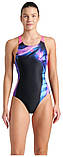 Купальник закритий для Жінкиок Arena DREAMHLINE SWIMSUIT V BACK чорний, фіолетовий, бірюзовій Жінки 42, фото 4