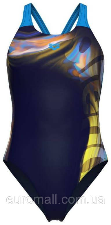 Купальник закритий для Жінкиок Arena DREAMHLINE SWIMSUIT V BACK темно-синій Жінки 40, фото 1
