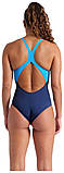 Купальник закритий для Жінкиок Arena DREAMHLINE SWIMSUIT V BACK темно-синій Жінки 40, фото 5