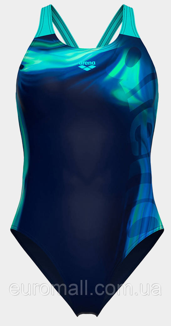 Купальник закритий для Жінкиок Arena DREAMHLINE SWIMSUIT V BACK синій, бірюзовий Жінки 36, фото 1
