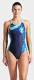 Купальник закритий для Жінкиок Arena DREAMHLINE SWIMSUIT V BACK синій, бірюзовий Жінки 36, фото 5