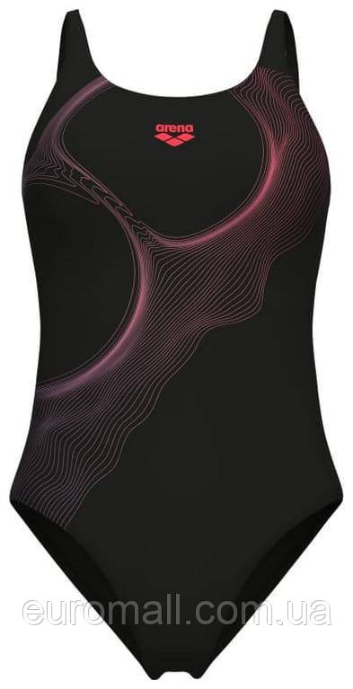 Купальник закритий для Жіночаок Arena RIPPLES SWIMSUIT U BACK B чорний Жіноча 38, фото 1