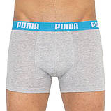 Труси-боксери Puma BASIC BOXER 2P сірий, жовтий Чол XL, фото 4