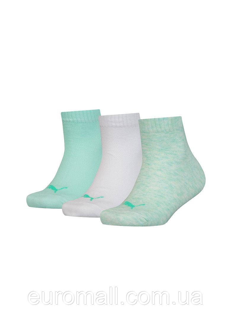 Шкарпетки Puma KIDS QUARTER 3P білий, м'ятний Діт 39-42