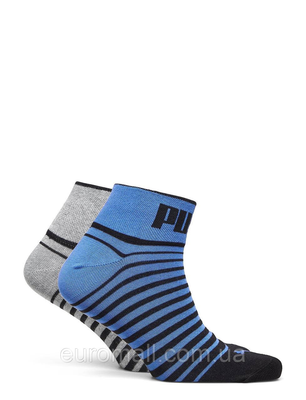 Шкарпетки Puma UNISEX QUARTER 2P синій, сірий, чорний Уні 35-38